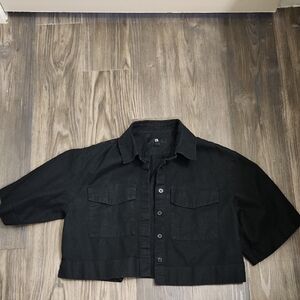 Banana Republic Black Button-Up Shirt